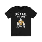 Just A Girl Who Loves Alpacas Shirt, Alpaca Lover Shirt, Alpaca Gift For Girls, Animal Adult Toddler Infant Kids Gift T-Shirt Image 1