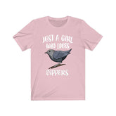Just A Girl Who Loves Dippers Birds Birding Shirt, Birding Gift, Bird Lover Shirt, Animal Adult Toddler Infant Kids Gift T-Shirt Image 1