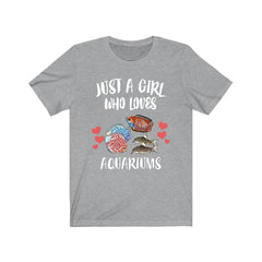 Just a girl who loves aquariums fishkeeper aquarist lover tee