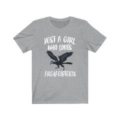 Just A Girl Who Loves Archaeopteryx Dinosaur Shirt - Archaeopteryx print design