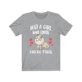 Just A Girl Who Loves Arctic Foxes Shirt, Arctic Fox Shirt, Arctic Fox Gift, Fox Lover Shirt, Adult Toddler Infant Kids Gift T-Shirt Image 3