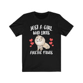 Just A Girl Who Loves Arctic Foxes Shirt, Arctic Fox Shirt, Arctic Fox Gift, Fox Lover Shirt, Adult Toddler Infant Kids Gift T-Shirt Image 1