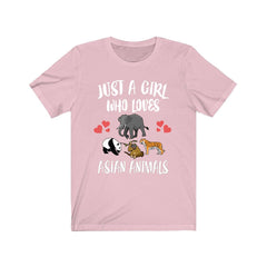 Just A Girl Who Loves Asian Animals Shirt - Asian wildlife print design