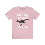 Just A Girl Who Loves Aucasaurus Dinosaur Shirt, Aucasaurus Shirt, Dinosaur Lover Shirt, Adult Toddler Infant Kids Gift T-Shirt Image 3