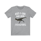Just A Girl Who Loves Aucasaurus Dinosaur Shirt, Aucasaurus Shirt, Dinosaur Lover Shirt, Adult Toddler Infant Kids Gift T-Shirt Image 1