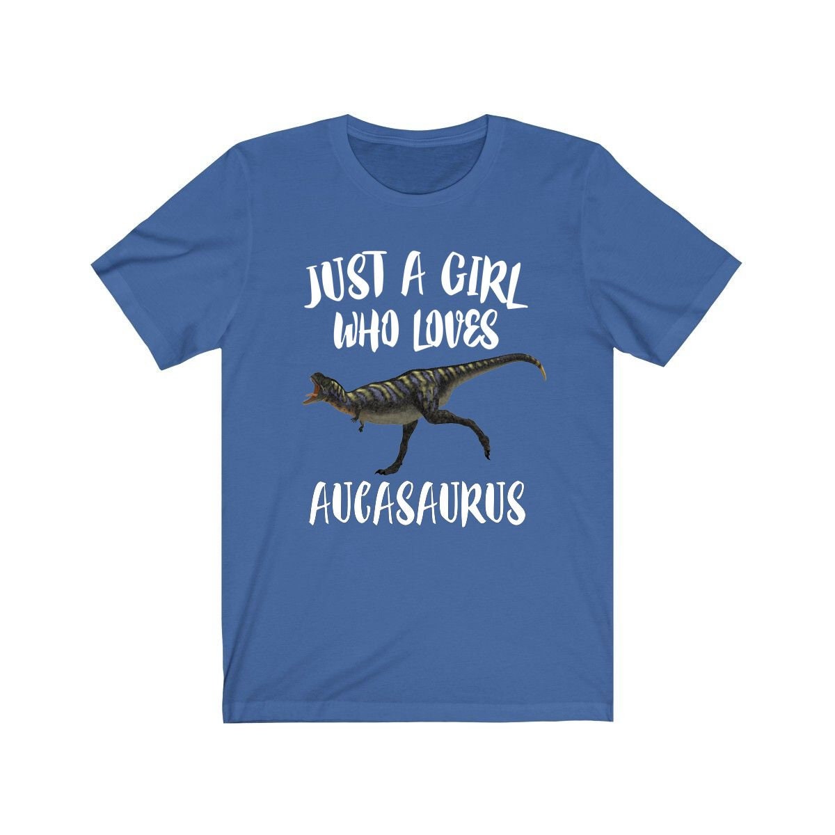 Just A Girl Who Loves Aucasaurus Dinosaur Shirt - aucasaurus print design