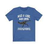 Just A Girl Who Loves Aucasaurus Dinosaur Shirt, Aucasaurus Shirt, Dinosaur Lover Shirt, Adult Toddler Infant Kids Gift T-Shirt Image 4