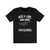 Just A Girl Who Loves Aucasaurus Dinosaur Shirt, Aucasaurus Shirt, Dinosaur Lover Shirt, Adult Toddler Infant Kids Gift T-Shirt Image 2