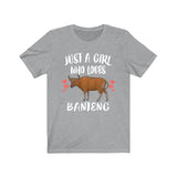 Just A Girl Who Loves Banteng Cows Shirt, Banteng Cow Gift, Cow Lover Shirt, Animals Adult Toddler Infant Kids Gift T-Shirt Image 3