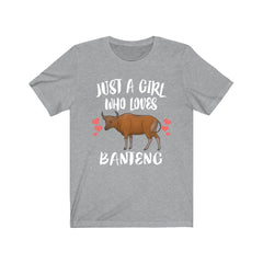 Just A Girl Who Loves Banteng Cows Shirt - banteng print design