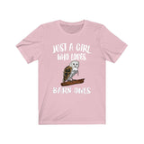 Just A Girl Who Loves Barn Owls Shirt, Birds Birding Shirt, Barn Owl Lover, Owl Shirt, Animals Adult Toddler Infant Kids Gift T-Shirt Image 3