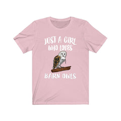 Just A Girl Who Loves Barn Owls Birds Shirt - barn owl print design