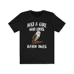 Just A Girl Who Loves Barn Owls Birds Shirt - barn owl print design