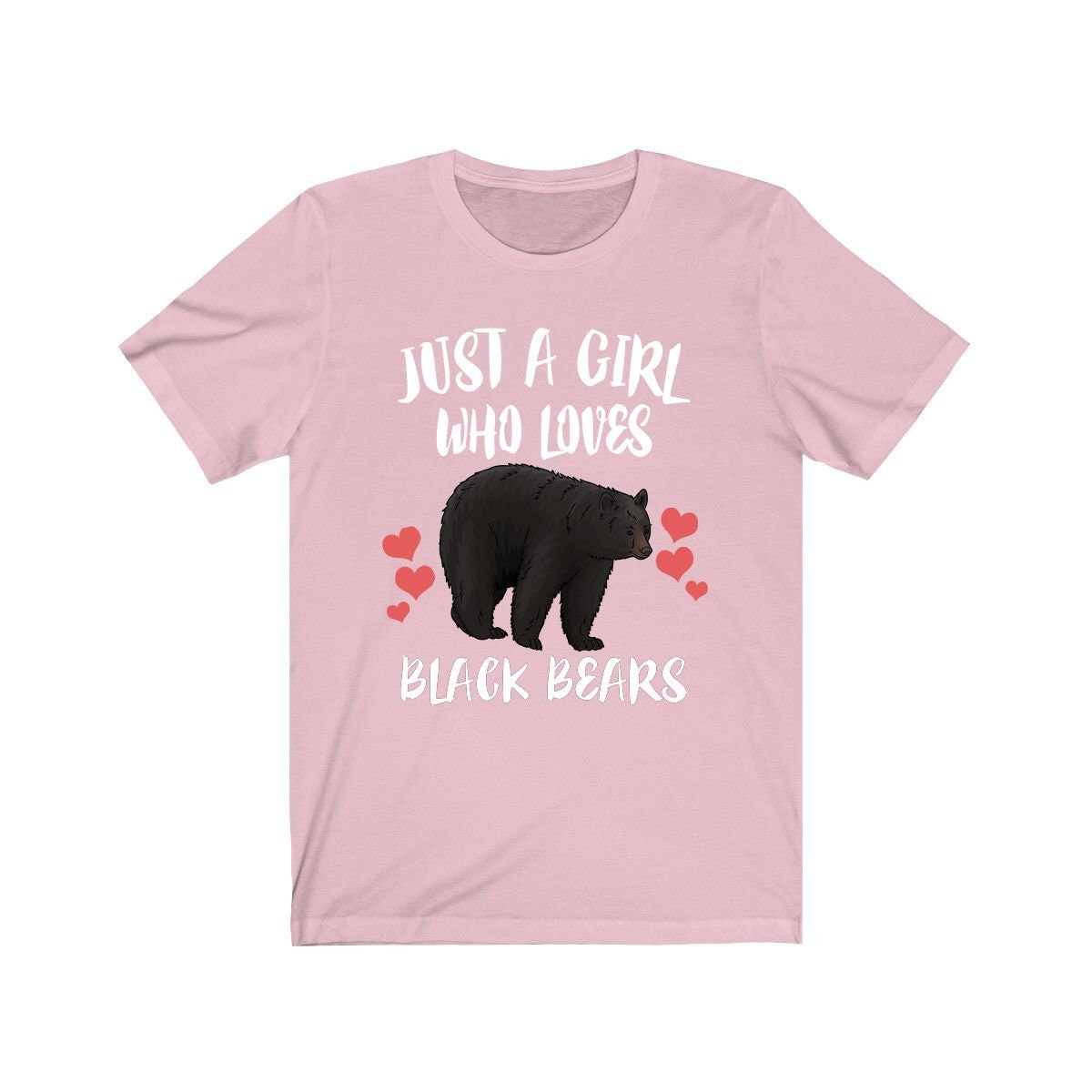Just a girl who loves black bears North American wildlife tee