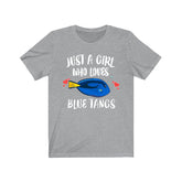 Just A Girl Who Loves Blue Tangs Fish Animals Adult Toddler Infant Kids Gift T-Shirt Image 1