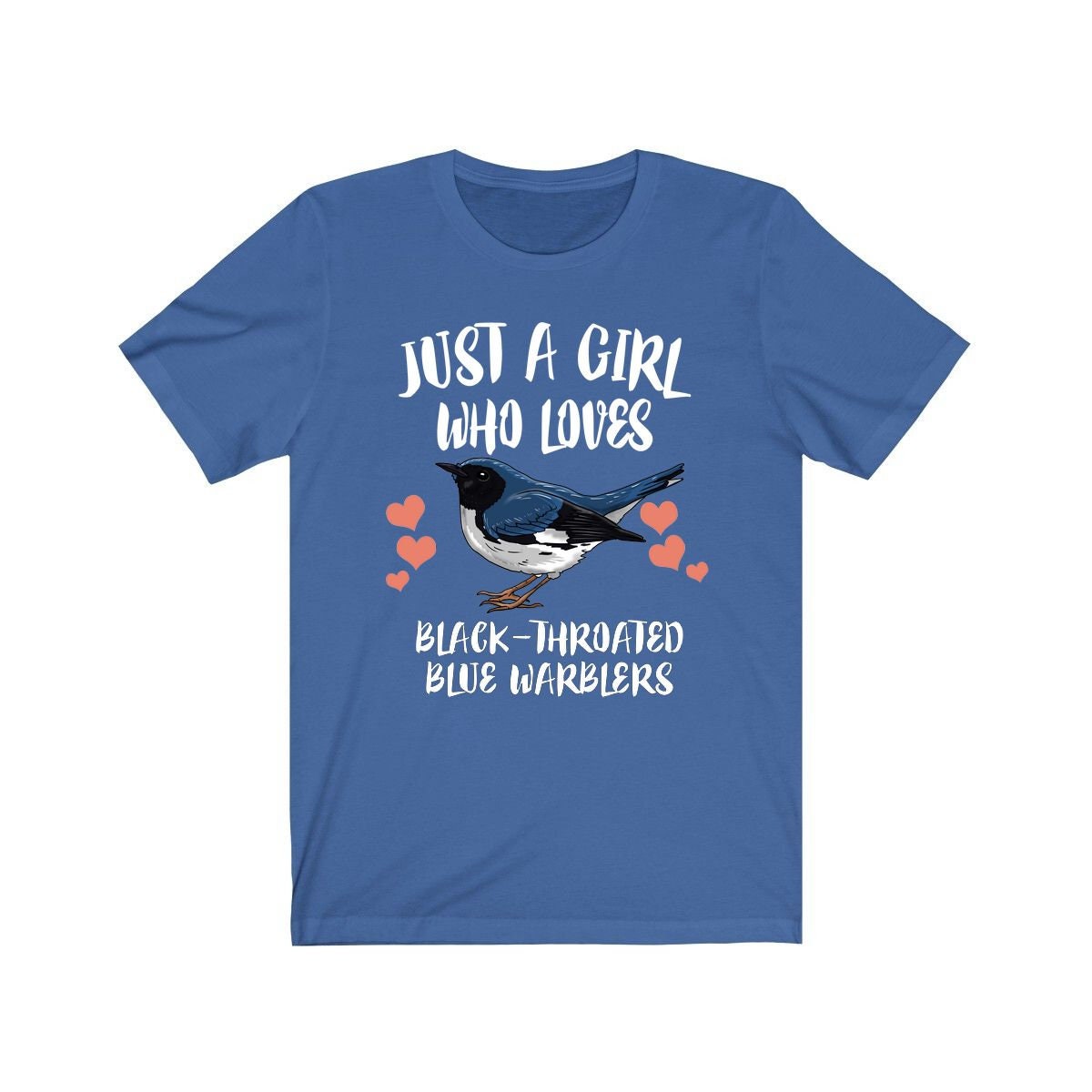 Girl Who Loves Black-Throated Blue Warblers Shirt - Black-Throated Blue Warbler print