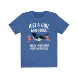 Just A Girl Who Loves Black-throated blue warbler Birds Animals Adult Toddler Infant Kids Gift T-Shirt Image 3
