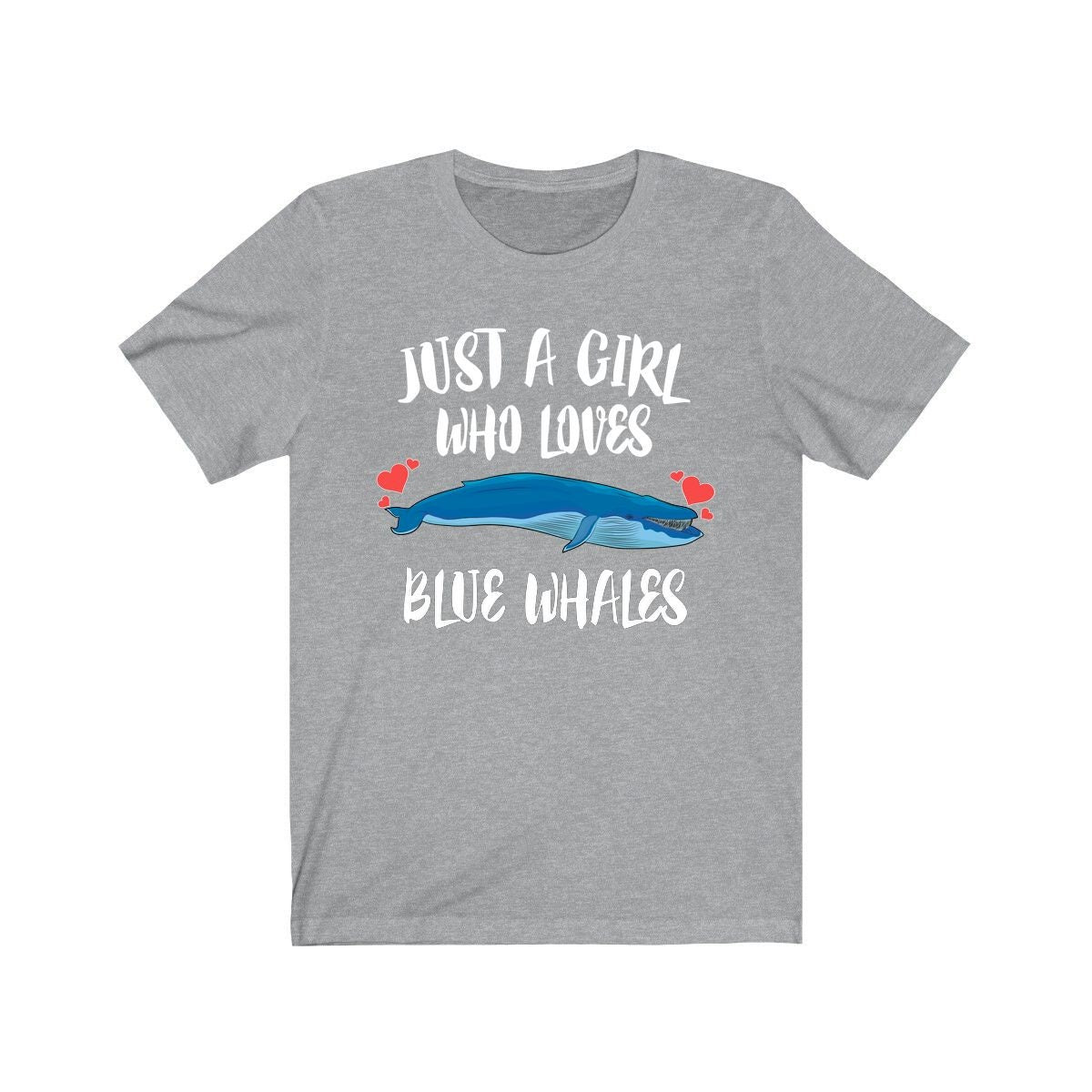 Just A Girl Who Loves Blue Whales Shirt - blue whale print design
