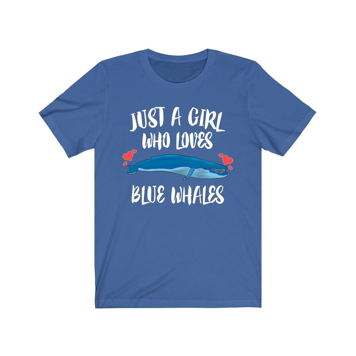 Just A Girl Who Loves Blue Whales Shirt - blue whale print design
