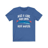 Just A Girl Who Loves Blue Whales Shirt, Blue Whale Gift, Whale Lover Shirt, Animals Adult Toddler Infant Kids Gift T-Shirt Image 4