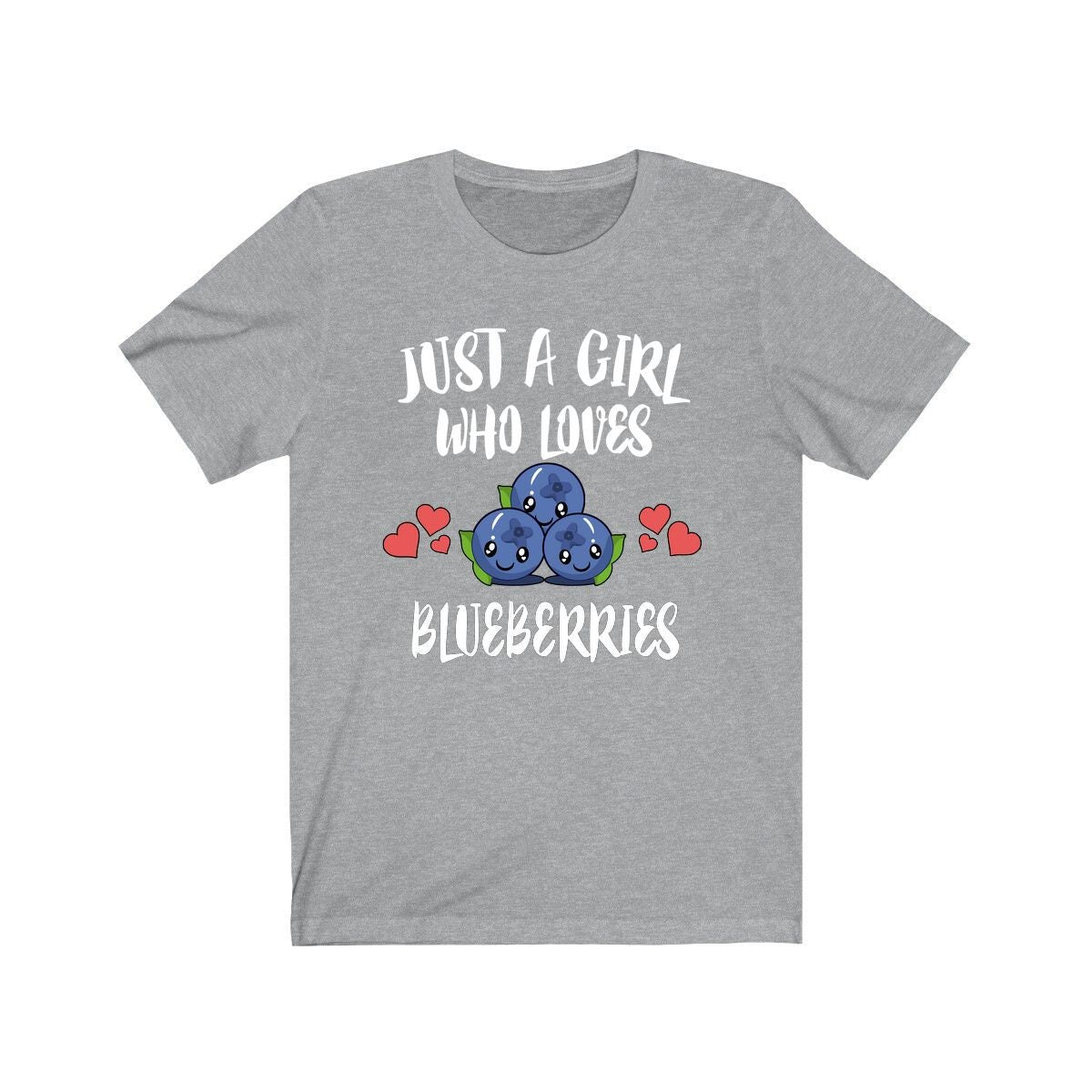 Just A Girl Who Loves Blueberries Shirt, Fruit Vegan Shirt, Blueberry Shirt, Adult Toddler Infant Kids Gift T-Shirt Image 1
