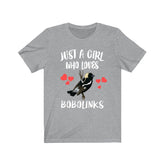 Just A Girl Who Loves Bobolinks Birds Birding Adult Toddler Infant Kids Gift T-Shirt Image 1
