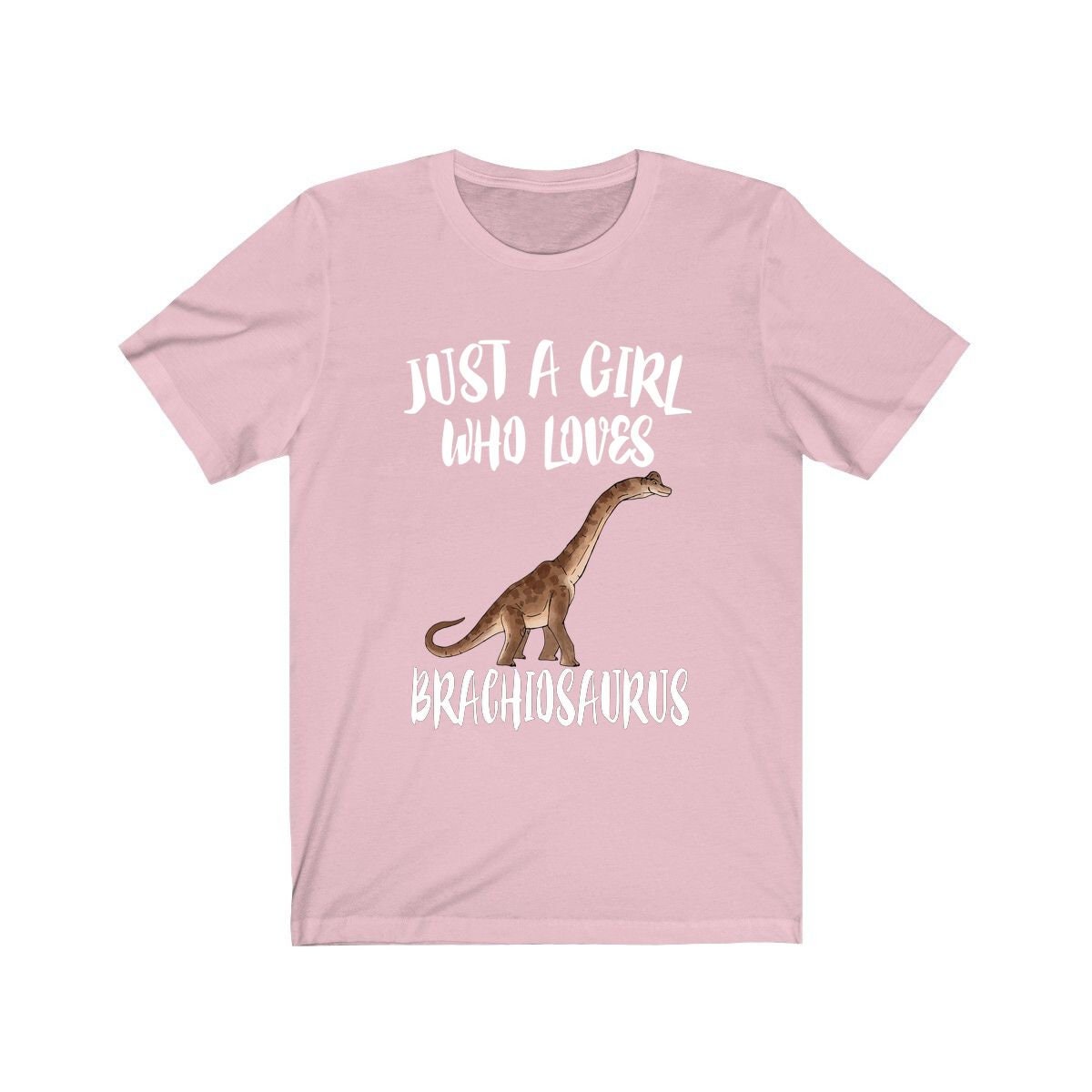 Just A Girl Who Loves Brachiosaurus Dinosaur Shirt - Brachiosaurus print design