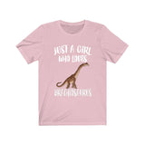 Just A Girl Who Loves Brachiosaurus Dinosaur Adult Toddler Infant Kids Gift T-Shirt Image 2