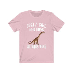 Just A Girl Who Loves Brachiosaurus Dinosaur Shirt - Brachiosaurus print design