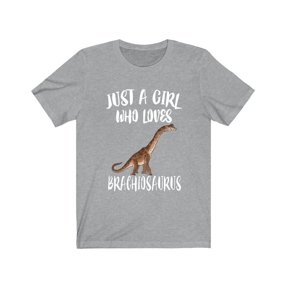 Just A Girl Who Loves Brachiosaurus Dinosaur Shirt - Brachiosaurus print design