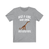 Just A Girl Who Loves Brachiosaurus Dinosaur Adult Toddler Infant Kids Gift T-Shirt Image 3