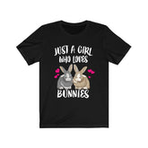 Just A Girl Who Loves Bunnies Rabbit Shirt, Cute Bunny Shirt, Animal Adult Toddler Infant Kids Gift T-Shirt Image 1