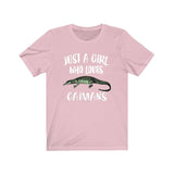 Just A Girl Who Loves Caimans Shirt, Caiman Lover Gift, Caiman Shirt, Animal Adult Toddler Infant Kids Gift T-Shirt Image 1