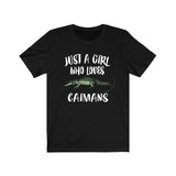 Just A Girl Who Loves Caimans Shirt, Caiman Lover Gift, Caiman Shirt, Animal Adult Toddler Infant Kids Gift T-Shirt Image 4