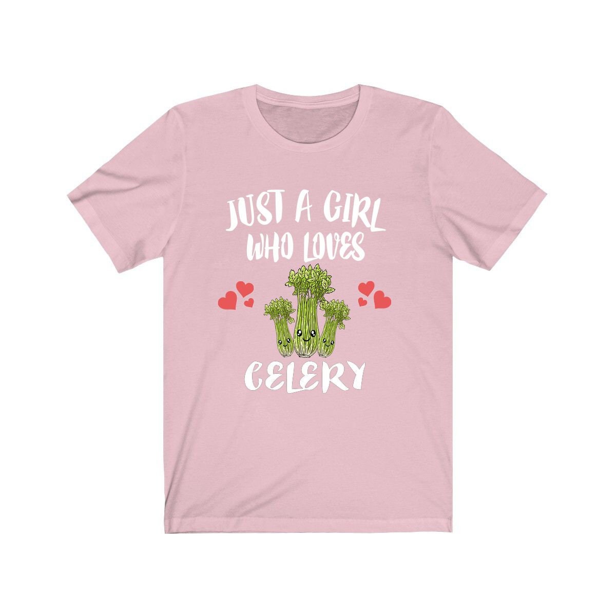 Just a girl who loves celery vegan vegetable garden lover tee