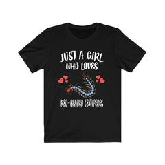Centipede Lover T-Shirt for Girls - centipede print design