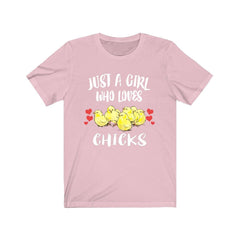 Just A Girl Who Loves Chicks Chicken Shirt - chick print design