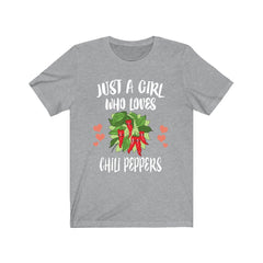 Just A Girl Who Loves Chili Peppers Shirt - chili pepper print design