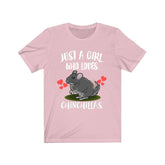 Just A Girl Who Loves Chinchillas Shirt, Chinchilla Owner Gift, Chinchilla Shirt, Animal Toddler Infant Kids Gift T-Shirt Image 1