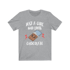 Just A Girl Who Loves Chocolate Candy Shirt - chocolate print design