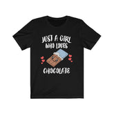 Just A Girl Who Loves Chocolate Candy Toddler Infant Kids Gift T-Shirt Image 1