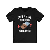 Just A Girl Who Loves Chocolate Candy Toddler Infant Kids Gift T-Shirt Image 1