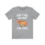 Just A Girl Who Loves Chow Chows Shirt, Dog Lover Shirt, Chow Chow Dog, Animal Toddler Infant Kids Gift T-Shirt Image 3