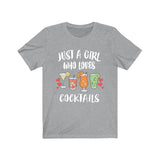 Just A Girl Who Loves Cocktails Drink Toddler Infant Kids Gift T-Shirt Image 3