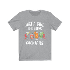 Just A Girl Who Loves Cocktails Shirt - cocktail print design