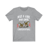 Just A Girl Who Loves Compsognathus Shirt, Dinosaur Shirt, Dinosaur Lover Gift, Compsognathus Shirt, Animal Toddler Infant Kids Gift T-Shirt Image 1