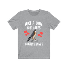 Just A Girl Who Loves Cooper's Hawks Shirt - Cooper's Hawk print design