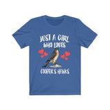 Just A Girl Who Loves Cooper's Hawks Birding Bird Animal Toddler Infant Kids Gift T-Shirt Image 4