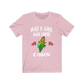 Just A Girl Who Loves Corn Vegetables Animal Toddler Infant Kids Gift T-Shirt Image 1