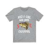 Just A Girl Who Loves Crappies Shirt, Crappie Fish T-Shirt, Animal Toddler Infant Kids Gift T-Shirt Image 2